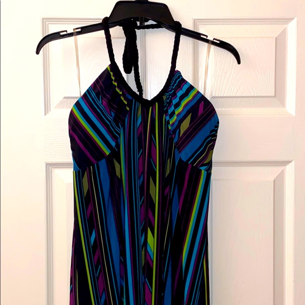 Striped, Halter-Maxi Dress